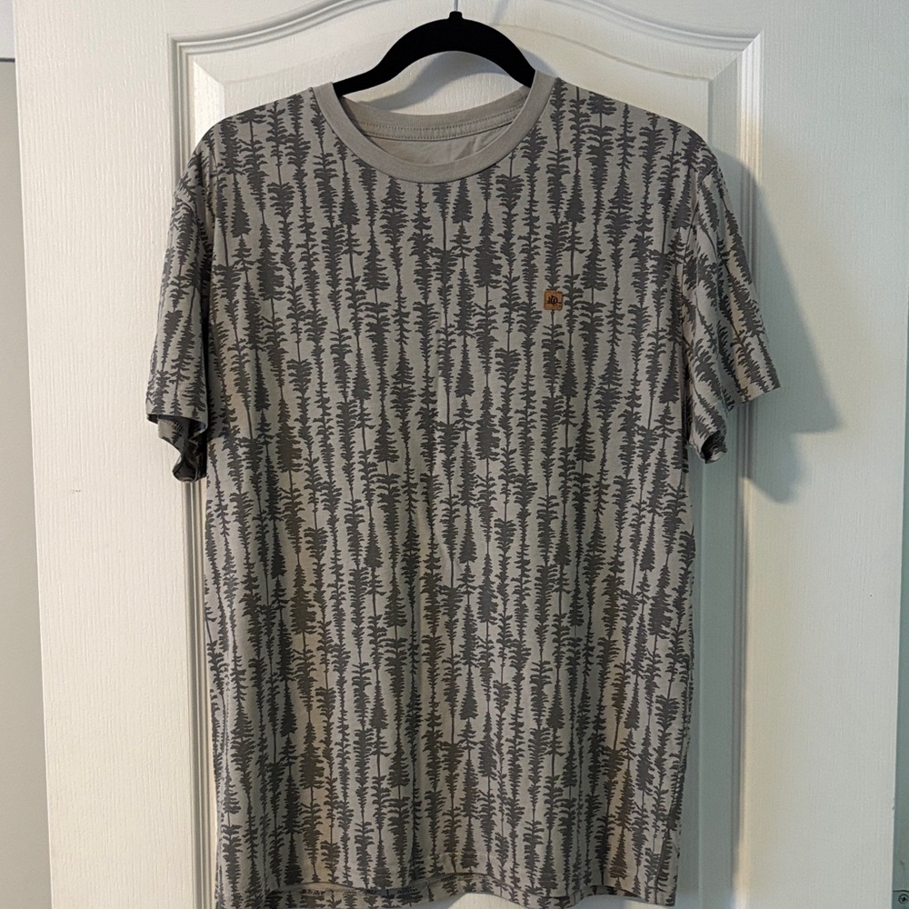 Timberland Gray Tree Pattern Short Sleeve Tee